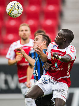 Kalmars Papa Alioune Diouf och Sirius Niklas Busch Thor