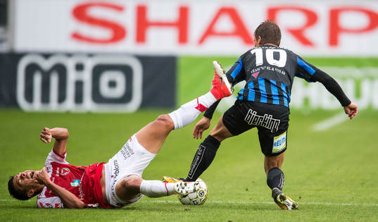 Kalmars Romário Pereira Sipião och Sirius Elias Andersson