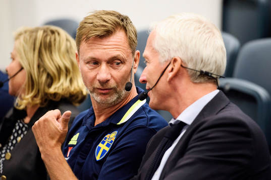 Peter Gerhardsson, förbundskapten för damlandslaget och