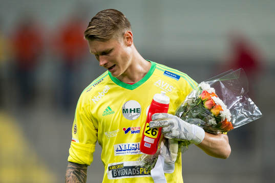 Degerfors målvakt Jesse Öst deppar