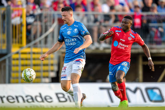 Trelleborgs Alexander Blomqvist och Helsingborgs Oke