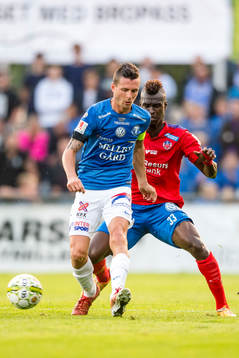 Trelleborgs Kristian Haynes och Helsingborgs Edwin Gyimah