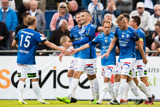 Trelleborgs spelare jublar