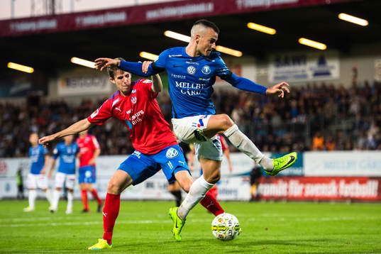 Trelleborgs Dino Islamovic och Helsingborgs Adam Eriksson