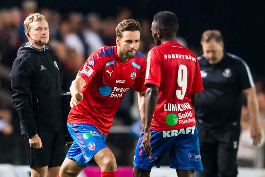 Byte mellan Helsingborgs Lumala Abdu  och Mikael Dahlberg