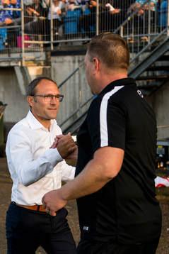 Helsingborgs tränare Per-Ola Ljung och Trelleborgs