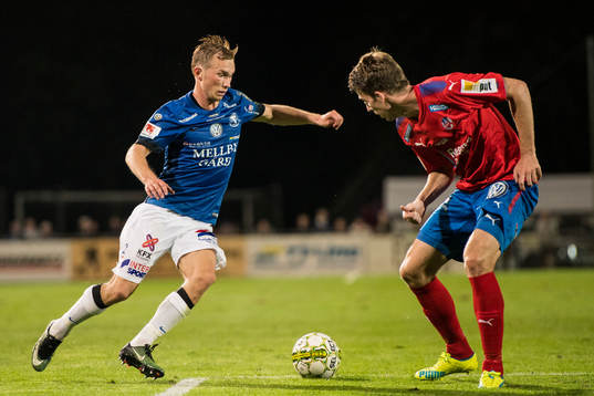 Trelleborgs Albin Nilsson och Helsingborgs Adam Eriksson