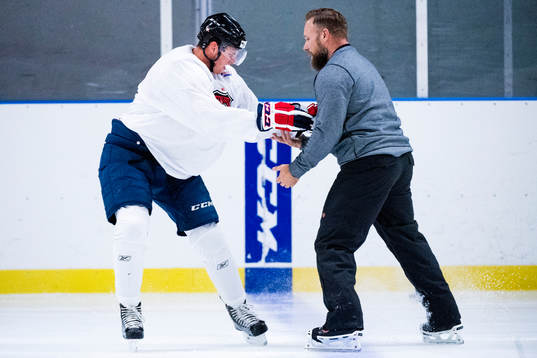 Washington Capitals André Burakovsky och Jonas Morin