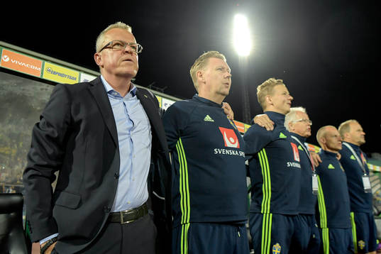 De svenska ledarna med förbundskapten Janne Andersson och