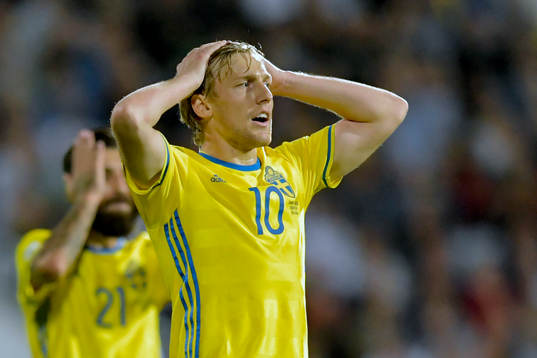 Sveriges Emil Forsberg deppar