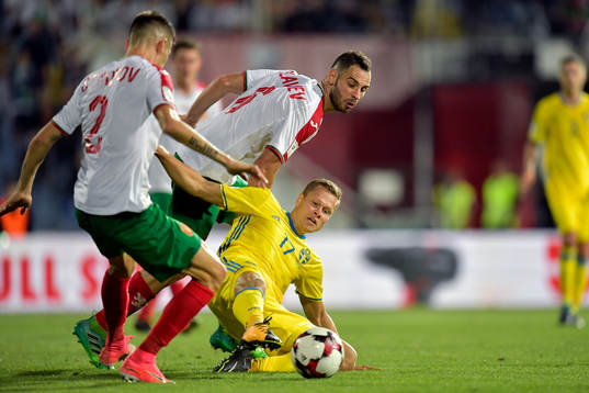 Bulgariens Strahil Popov och Simeon Slavchev och Sveriges