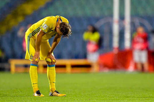 Sveriges Ludwig Augustinsson deppar