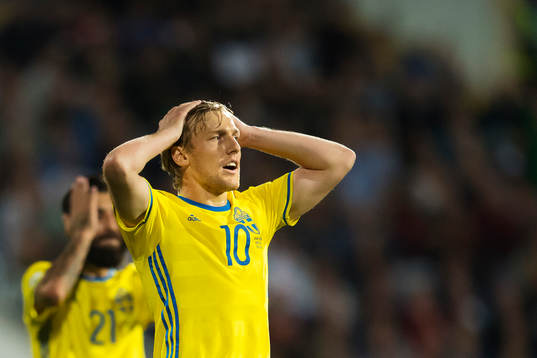 Sveriges Emil Forsberg deppar