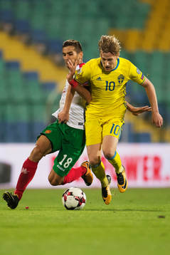 Bulgariens Ivaylo Chochev utmanas av Sveriges Emil Forsberg