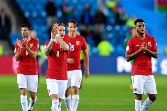 Håvard Nordtveit, Stefan Johansen, Sander Berge and Joshua