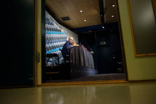 Lars Lagerbäck, head coach of Norway, and Svein Graff,