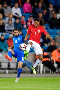 Rashad Sadygov of Azerbaijan and Joshua King of Norway