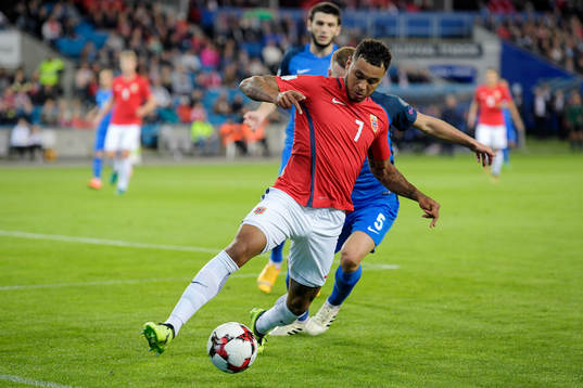 Joshua King of Norway and Maksim Medvedev of Azerbaijan