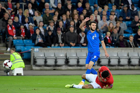 Badavi Hüseynov of Azerbaijan reacts