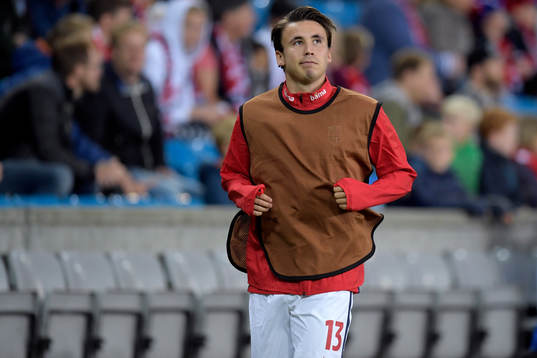 Substitute Anders Trondsen of Norway runs