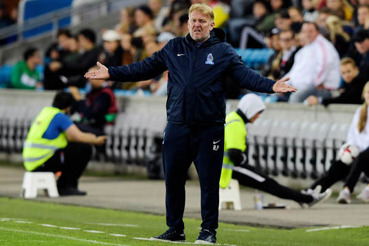 Robert Prosinecki, head coach of Azerbaijan, reacts