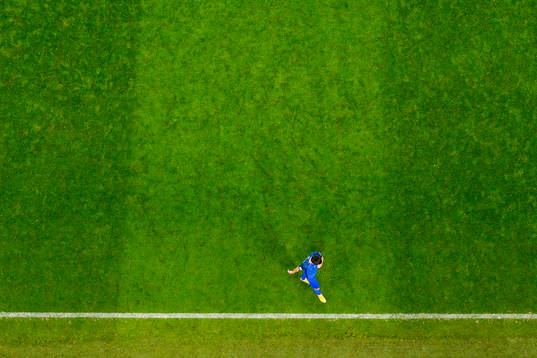 Badavi Hüseynov of Azerbaijan walks off the pitch