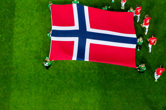 Norway enter the pitch