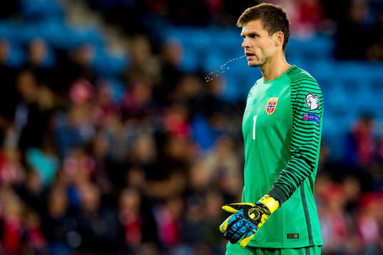 Goalkeeper Rune Almenning Jarstein of Norway