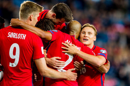 Alexander Sørloth, Håvard Nordtveit, Haitam Aleesami and