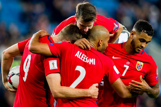 Alexander Sørloth, Håvard Nordtveit, Haitam Aleesami and