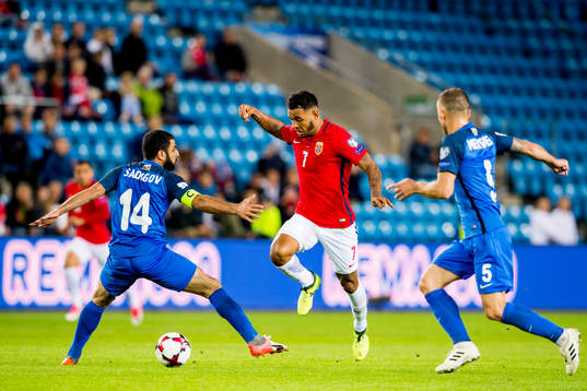 Rashad Sadygov of Azerbaijan and Joshua King of Norway