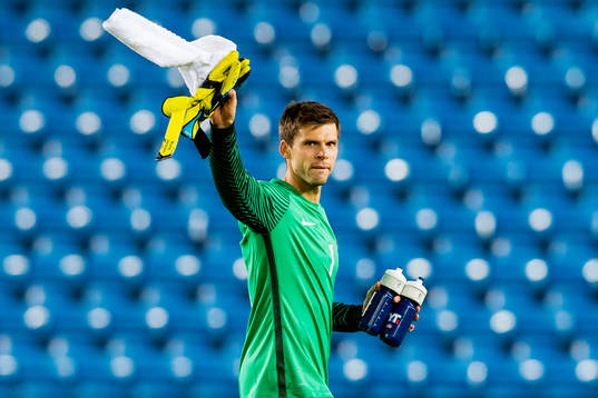 Goalkeeper Rune Almenning Jarstein of Norway