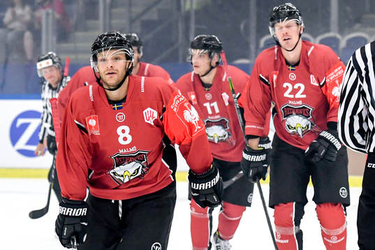 Johan Olofsson celebrates with his teammates