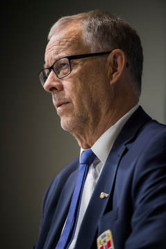 Lars Lagerbäck, head coach of Norway