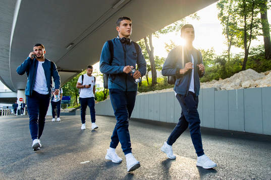 Mohamed Elyounoussi and Tarik Elyounoussi arrive at the