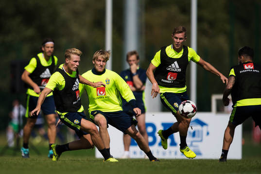 Oscar Hiljemark, Emil Forsberg och Emil Krafth