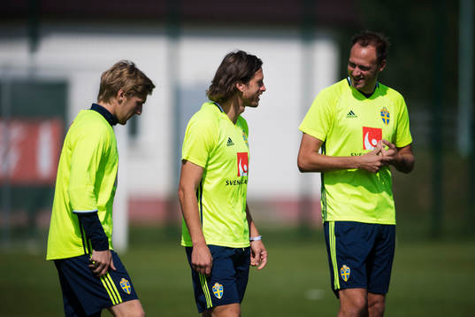 Emil Forsberg, Gustav Svensson och Andreas Granqvist