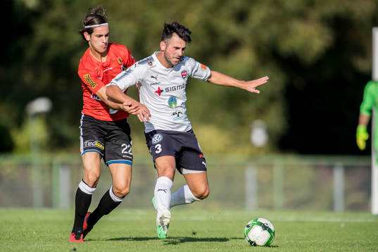 Rosengårds Adnan Gerzic och Landskronas Adi Nalic