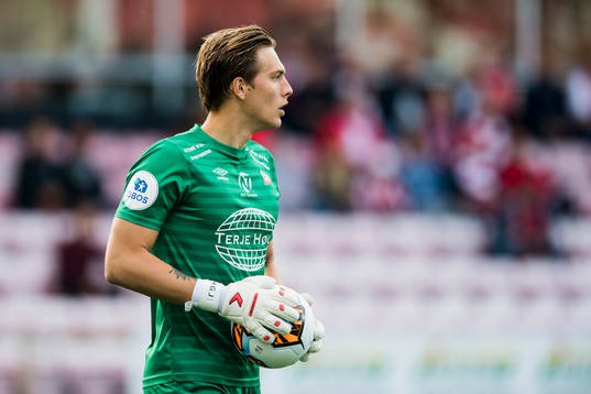 Goalkeeper Håvar Grøntvedt Jensen of Fredrikstad