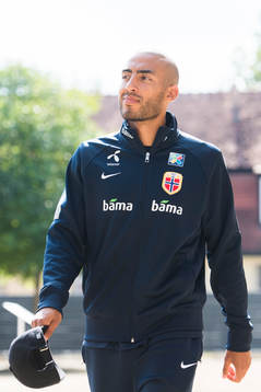 Haitam Aleesami arrives at a press event
