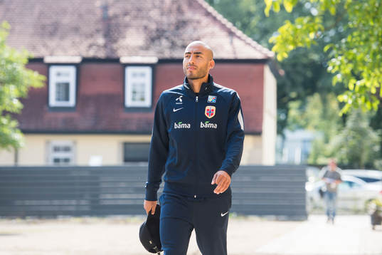 Haitam Aleesami arrives at a press event