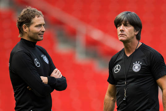 Marcus Sorg, assistant coach, and Joachim Löw, head coach,