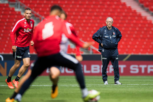 Lars Lagerbäck, head coach of Norway