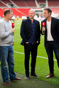 Kjetil Rekdal, Henning Berg and Carsten Skjelbreid at SBS