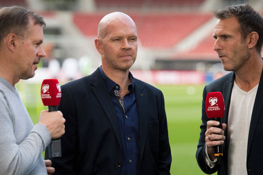 Kjetil Rekdal, Henning Berg and Carsten Skjelbreid at SBS