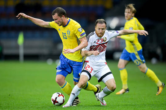 Sveriges Jakob Johansson och Belarus Sergei Balanovich