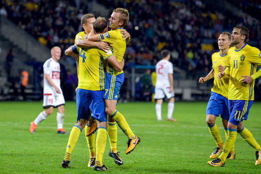 Sveriges Viktor Claesson, Sebastian Larsson, Andreas