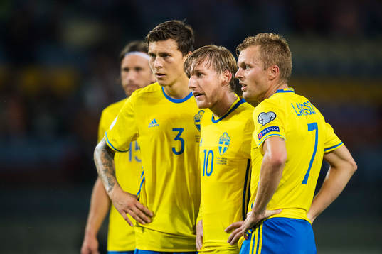 Sveriges Victor Nilsson Lindelöf, Emil Forsberg och