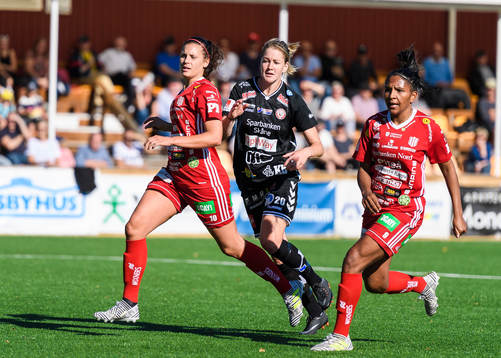 Piteås Hanna Pettersson (v) och Kristianstads Mia Carlsson