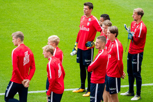Goalkeepers Rune Almenning Jarstein, Sten Grytebust and